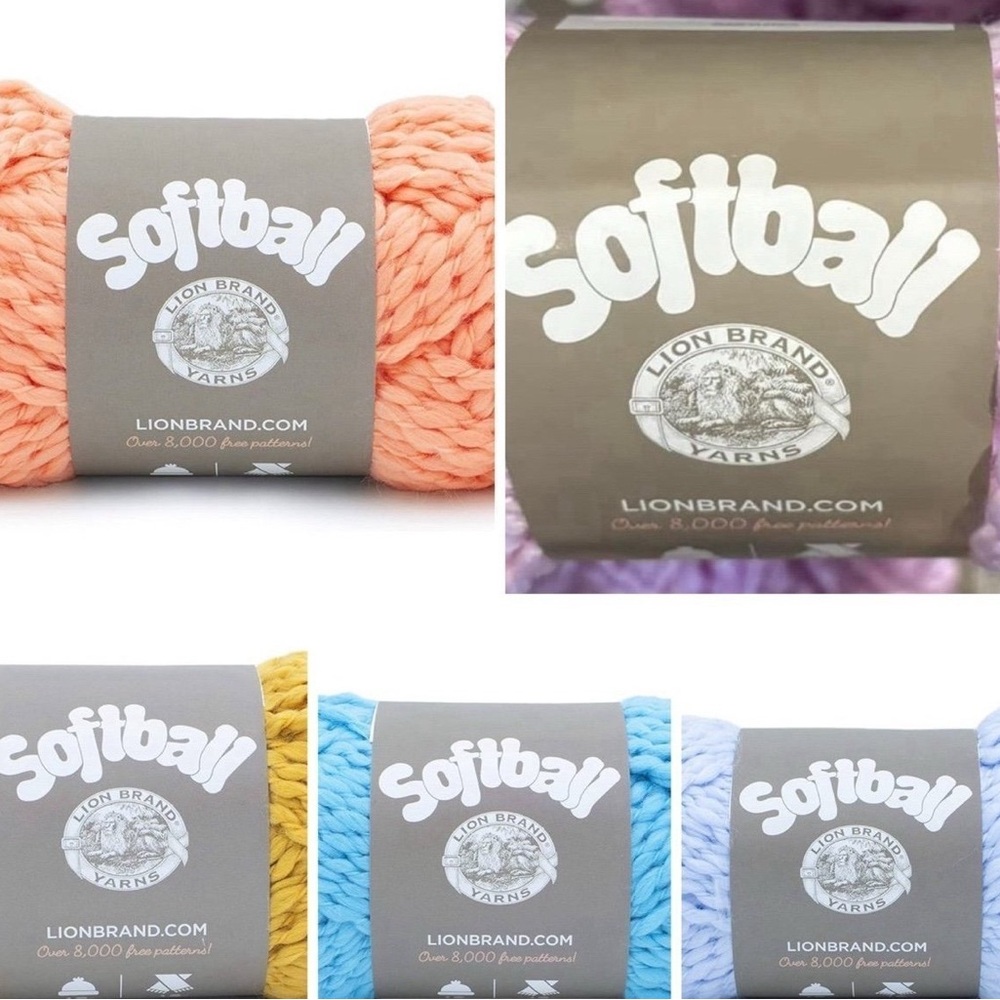 50 skein lot Likn Brand Softball yarn mixed colors